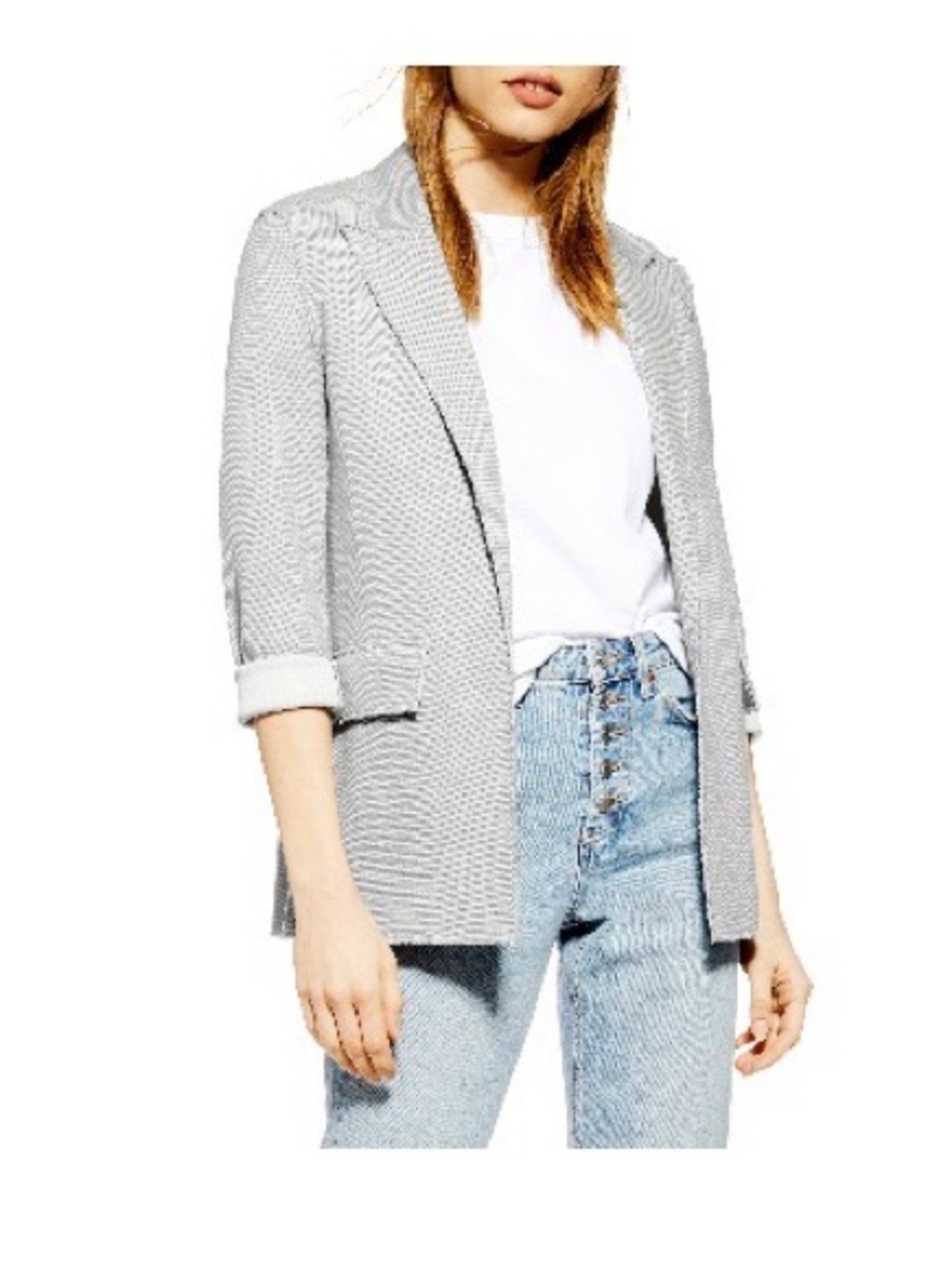 TOPSHOP Blazer Jersey Jacket - Size 12 (USED)
